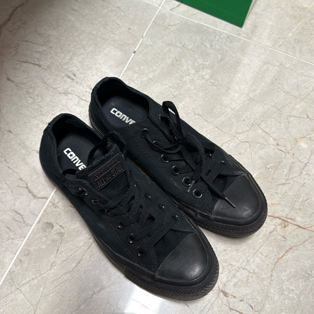 Converse All star absolute black shoes sneakers men’s 5 women’s 7 37.5 RARE